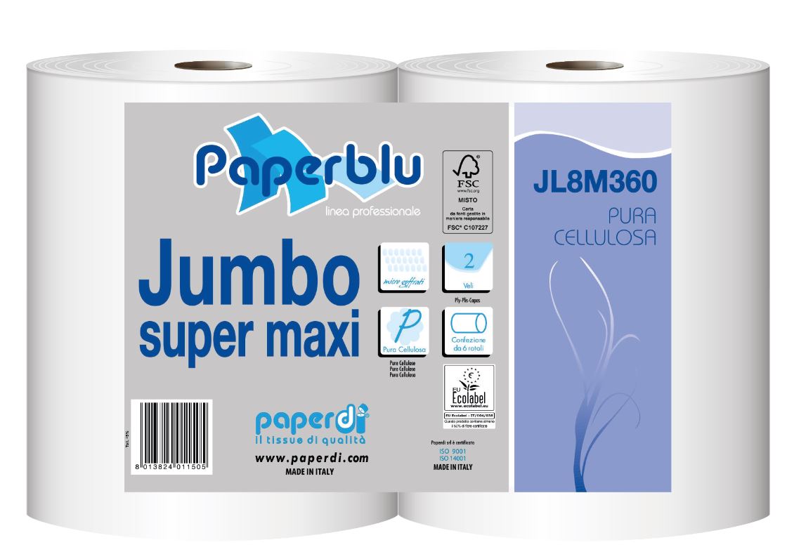 Jumbo-Rolle-Toilettenpapier 2-lagig